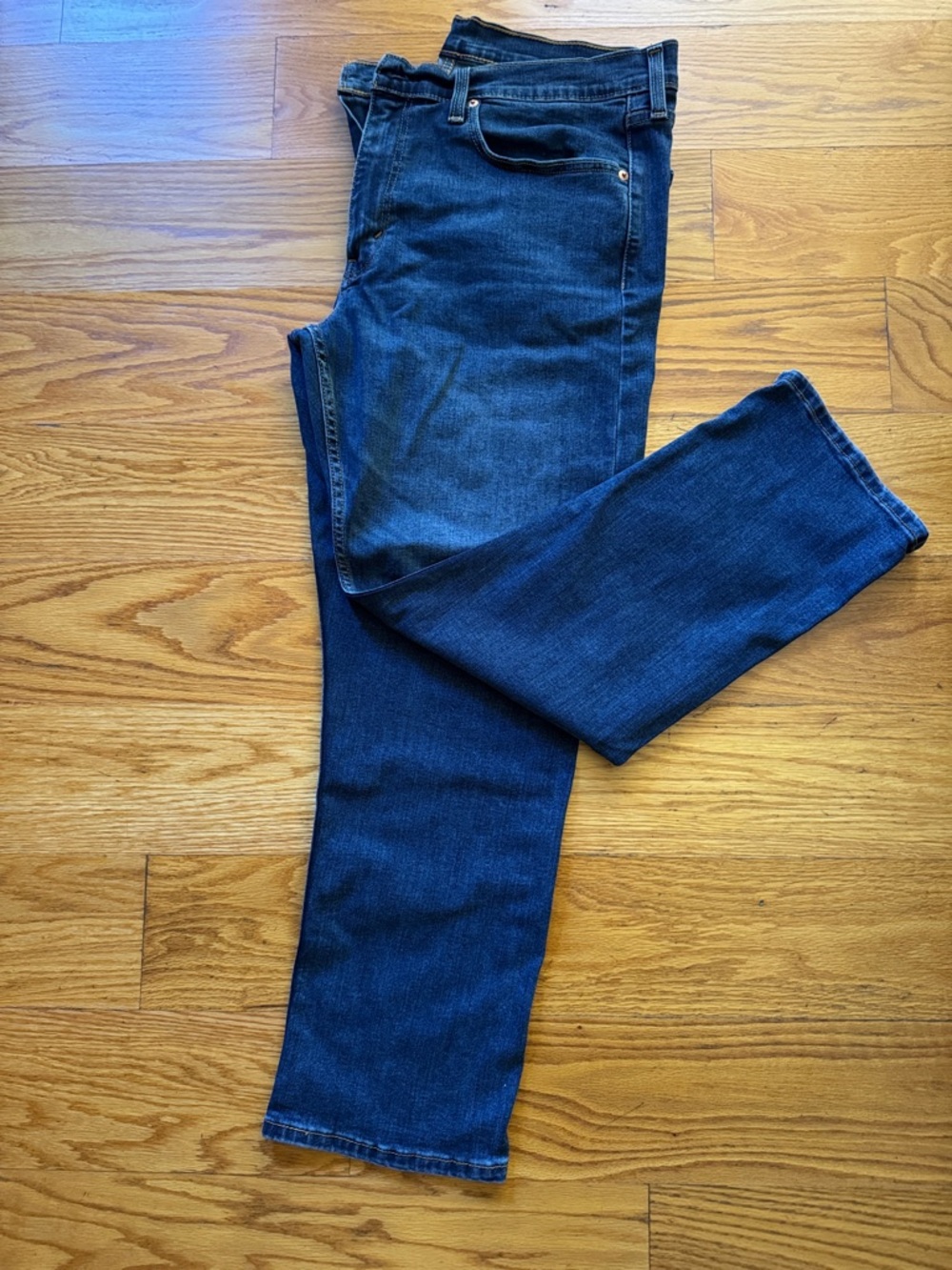 Levi's Men's Straight Jeans in Dark Blue Denim